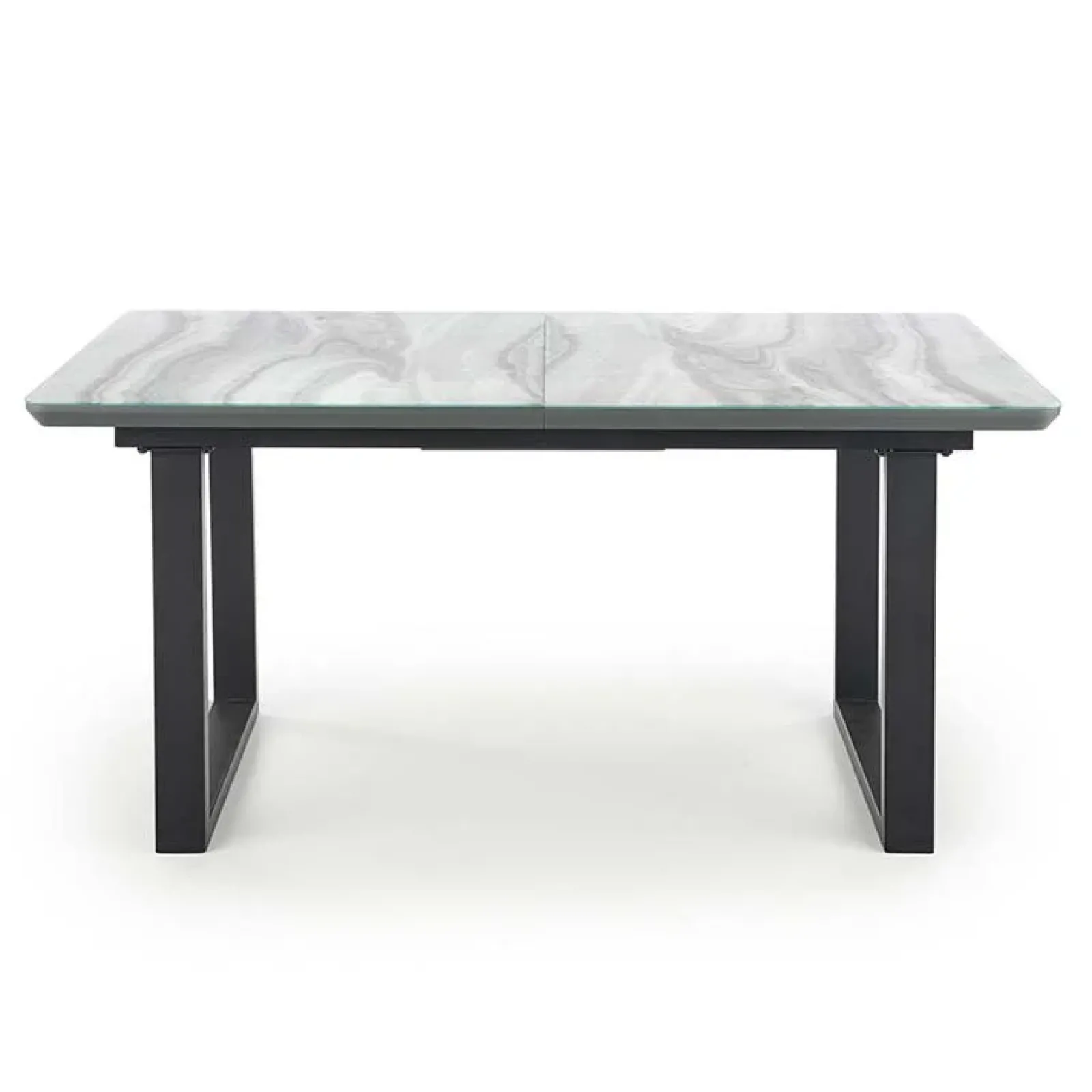 Garnero Arredamenti Tavoli Da Pranzo|Tavoli Allungabili-Tavolo in vetro 160/200cm allungabile marmo bianco grigio Jeff