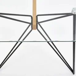 Garnero Arredamenti Tavoli In Vetro|Tavoli Da Pranzo-Tavolo in vetro 160x80cm acciaio nero Acer Gihome®