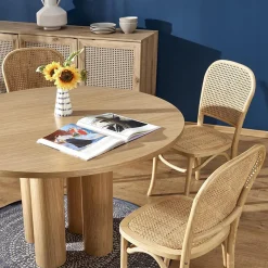 Garnero Arredamenti Tavoli In Legno|Tavoli Da Pranzo-Tavolo moderno rotondo 120/77cm rovere Canberra