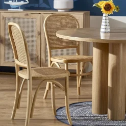 Garnero Arredamenti Tavoli In Legno|Tavoli Da Pranzo-Tavolo moderno rotondo 120/77cm rovere Canberra