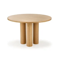 Garnero Arredamenti Tavoli In Legno|Tavoli Da Pranzo-Tavolo moderno rotondo 120/77cm rovere Canberra