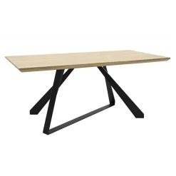 Garnero Arredamenti Tavoli In Legno|Tavoli Da Pranzo-Tavolo rettangolare soggiorno industrial 180x90cm rovere nero Pelago