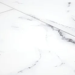 Garnero Arredamenti Tavoli Rotondi|Tavoli Da Pranzo-Tavolo rotondo allungabile 130/180cm vetro effetto marmo bianco nero Galact