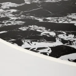 Garnero Arredamenti Tavoli Rotondi|Tavoli Da Pranzo-Tavolo rotondo 120cm moderno effetto marmo nero Anul