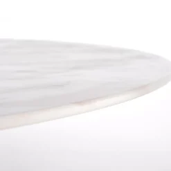 Garnero Arredamenti Tavoli Laccati|Tavoli Da Pranzo-Tavolo rotondo da sala 90x75cm marmo bianco effetto oro Rosselli