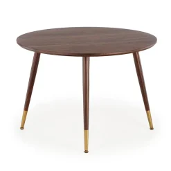 Garnero Arredamenti Tavoli In Legno|Tavoli Da Pranzo-Tavolo rotondo moderno 110x76cm noce oro Panaro