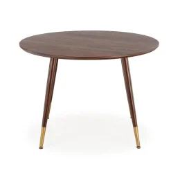 Garnero Arredamenti Tavoli In Legno|Tavoli Da Pranzo-Tavolo rotondo moderno 110x76cm noce oro Panaro