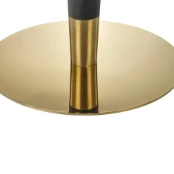 Garnero Arredamenti Tavoli Laccati|Tavoli Da Pranzo-Tavolo rotondo moderno 79x74cm marmo bianco nero oro Barbera