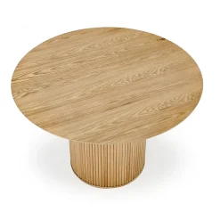 Garnero Arredamenti Tavoli In Legno|Tavoli Da Pranzo-Tavolo rotondo moderno 120x78cm rovere naturale Italo