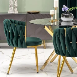 Garnero Arredamenti Tavoli Laccati|Tavoli Da Pranzo-Tavolo rotondo moderno 100x73cm marmo nero oro Onorato Marmo Nero - Oro