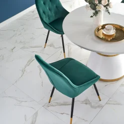 Garnero Arredamenti Tavoli Laccati|Tavoli Da Pranzo-Tavolo rotondo 120x120cm da pranzo bianco laccato acciaio oro Ruby