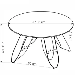 Garnero Arredamenti Tavoli Rotondi|Tavoli Da Pranzo-Tavolo rotondo 135x135cm moderno marmo verde nero Marmolada