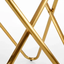 Garnero Arredamenti Tavoli Rotondi|Tavoli Da Pranzo-Tavolo rotondo 120x120cm moderno effetto marmo grigio acciaio oro Arak