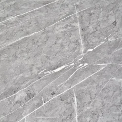 Garnero Arredamenti Tavoli Rotondi|Tavoli Da Pranzo-Tavolo rotondo 120x120cm moderno effetto marmo grigio acciaio oro Arak