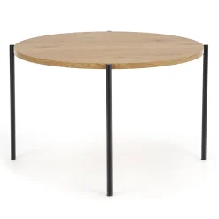 Garnero Arredamenti Tavoli In Legno|Tavoli Da Pranzo-Tavolo rotondo 120x120cm moderno rovere nero Orchidea