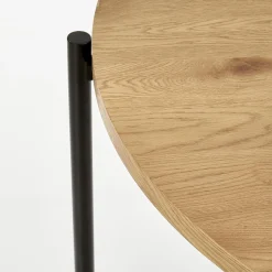 Garnero Arredamenti Tavoli In Legno|Tavoli Da Pranzo-Tavolo rotondo 120x120cm moderno rovere nero Orchidea