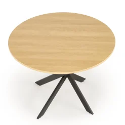 Garnero Arredamenti Tavoli Rotondi|Tavoli Da Pranzo-Tavolo rotondo 100x100cm moderno rovere nero Dormelada Rovere - Nero