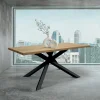 Garnero Arredamenti Tavoli In Legno|Tavoli Da Pranzo-Tavolo 250x100 cm industrial rovere rustico metallo Gaya