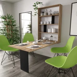 Garnero Arredamenti Tavoli Da Cucina|Tavoli Da Pranzo-Tavolo 135x203cm a scomparsa moderno rettangolare rovere nero Hope Nero Opaco - Rovere