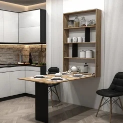 Garnero Arredamenti Tavoli Da Cucina|Tavoli Da Pranzo-Tavolo 135x203cm a scomparsa moderno rettangolare rovere nero Hope Nero Opaco - Rovere