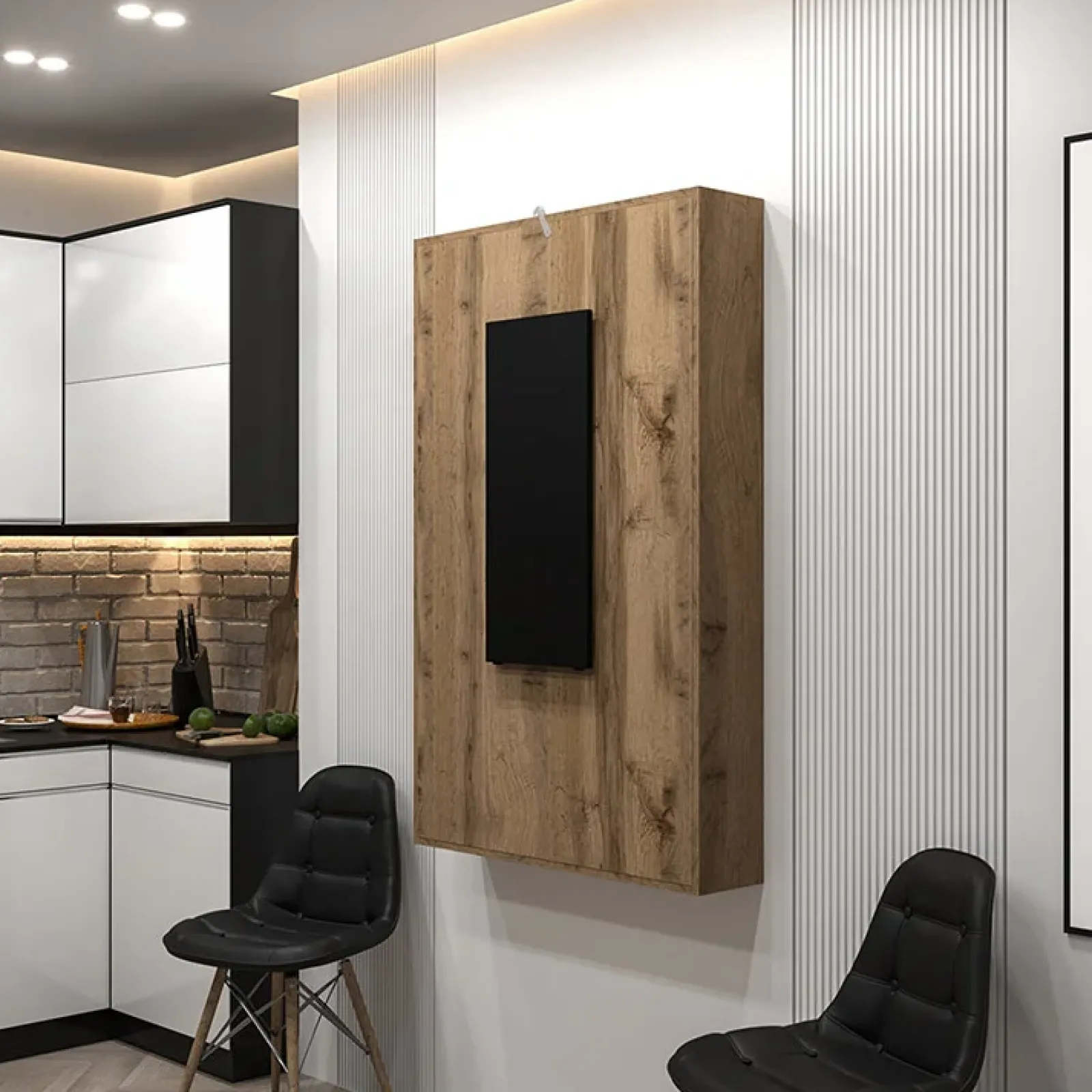 Garnero Arredamenti Tavoli Da Cucina|Tavoli Da Pranzo-Tavolo 135x203cm a scomparsa moderno rettangolare rovere nero Hope Nero Opaco - Rovere