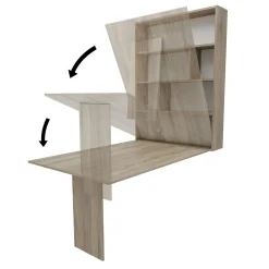 Garnero Arredamenti Tavoli Da Cucina|Tavoli Da Pranzo-Tavolo 135x203cm a scomparsa moderno rettangolare Hope Rovere