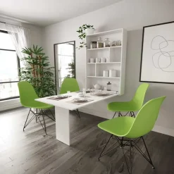 Garnero Arredamenti Tavoli Da Cucina|Tavoli Da Pranzo-Tavolo 135x203cm a scomparsa moderno rettangolare bianco Hope Bianco Opaco