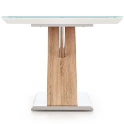 Garnero Arredamenti Tavoli In Vetro|Tavoli Da Pranzo-Tavolo 160x90cm da pranzo in vetro bianco acciaio cromato Mango Gihome®