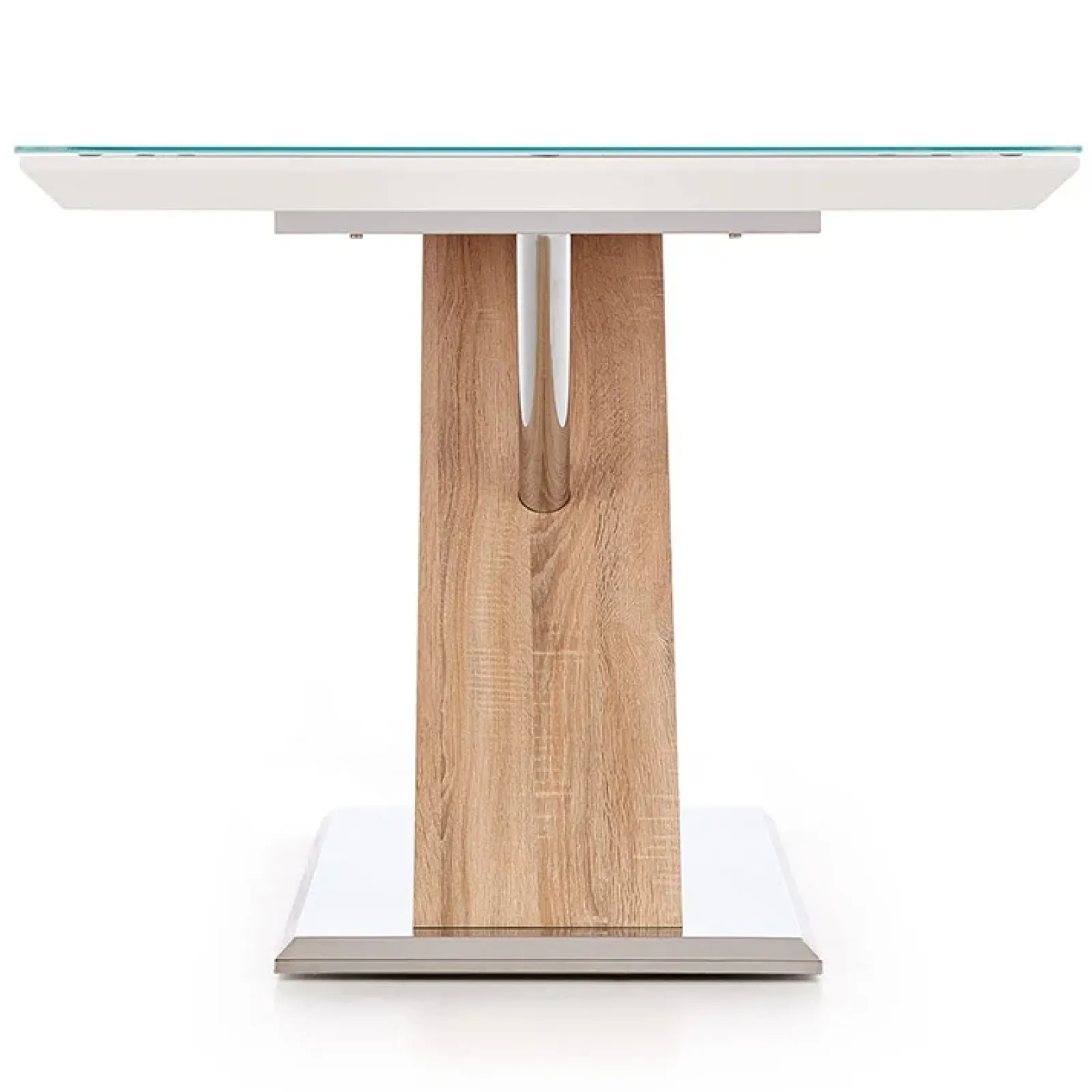 Garnero Arredamenti Tavoli In Vetro|Tavoli Da Pranzo-Tavolo 160x90cm da pranzo in vetro bianco acciaio cromato Mango Gihome®