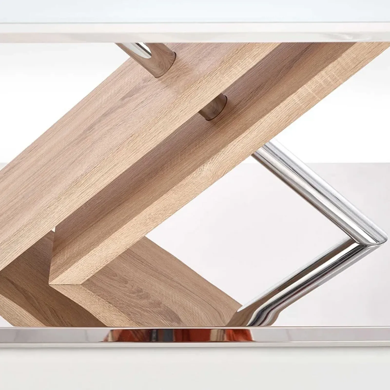 Garnero Arredamenti Tavoli In Vetro|Tavoli Da Pranzo-Tavolo 160x90cm da pranzo in vetro bianco acciaio cromato Mango Gihome®