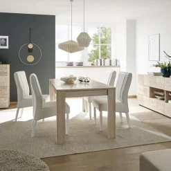 Garnero Arredamenti Tavoli In Legno|Tavoli Da Pranzo-Tavolo 180x90cm da pranzo rettangolare samoa serigrafato Paradise Rovere