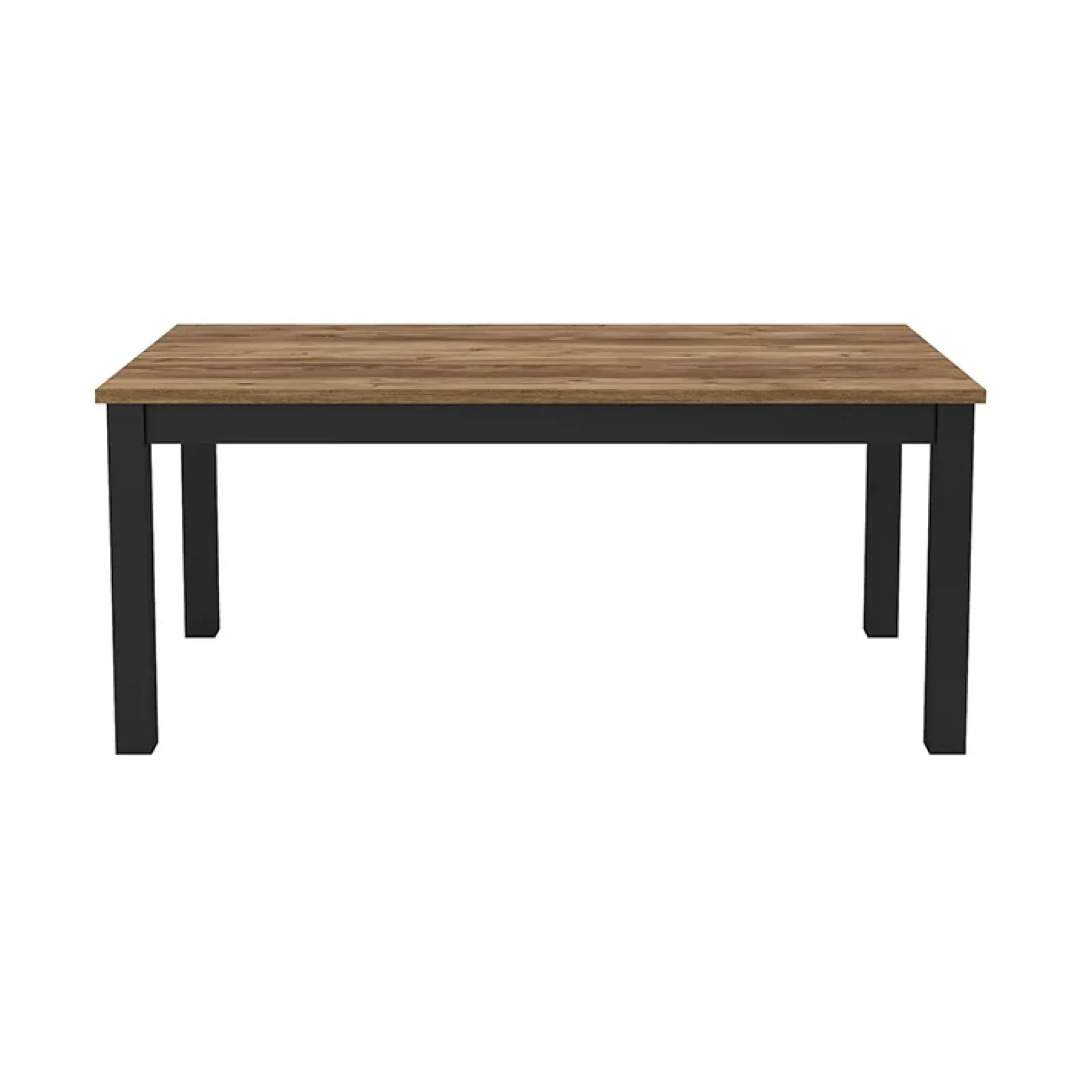 Garnero Arredamenti Tavoli In Legno|Tavoli Da Pranzo-Tavolo 180x77cm da pranzo rettangolare quercia nero opaco Nebraska Rovere Rustico - Nero opaco