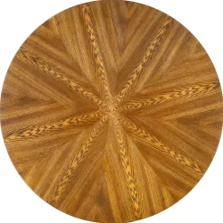 Garnero Arredamenti Tavoli In Legno|Tavoli Da Pranzo-Tavolo 100x100cm da pranzo rotondo moderno noce acciaio nero Lukla