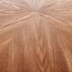 Garnero Arredamenti Tavoli In Legno|Tavoli Da Pranzo-Tavolo 100x100cm da pranzo rotondo moderno noce acciaio nero Lukla