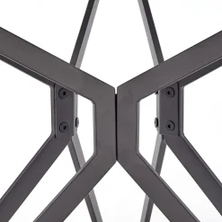 Garnero Arredamenti Tavoli Laccati|Tavoli Da Pranzo-Tavolo 120x120cm da pranzo rotondo bianco nero Margherita Gihome® Bianco Lucido - Nero