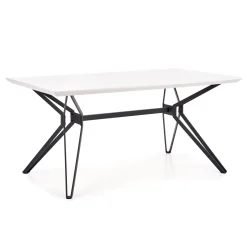 Garnero Arredamenti Tavoli Laccati|Tavoli Da Pranzo-Tavolo 160x90cm design rettangolare laccato bianco lucido nero Ercole