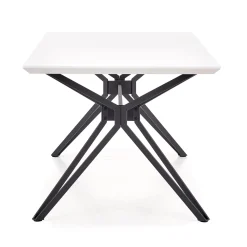 Garnero Arredamenti Tavoli Laccati|Tavoli Da Pranzo-Tavolo 160x90cm design rettangolare laccato bianco lucido nero Ercole