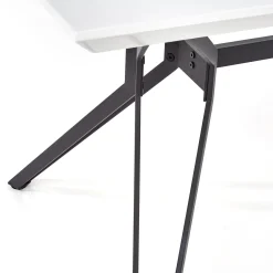 Garnero Arredamenti Tavoli Laccati|Tavoli Da Pranzo-Tavolo 160x90cm design rettangolare laccato bianco lucido nero Ercole