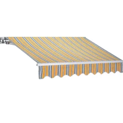 Garnero Arredamenti Tende Da Sole-Tenda da sole a bracci unito 300x200cm righe gialle Orsus Giallo