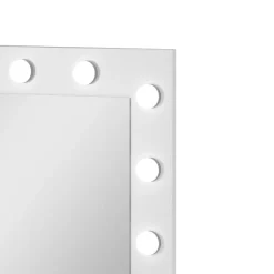 Garnero Arredamenti Scrivanie Per Ragazzi|Toeletta Trucco-Toeletta da trucco con cassetti 120x40cm con specchio e led bianco Eloisa