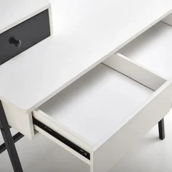 Garnero Arredamenti Toeletta Trucco-Toeletta da trucco con specchio 80x120cm bianco nero Miralda