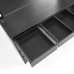 Garnero Arredamenti Toeletta Trucco-Toeletta da trucco con specchio 120x140cm con LED nero Cherie Nero Opaco