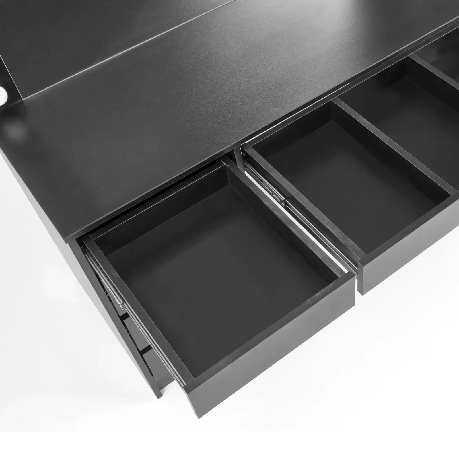 Garnero Arredamenti Toeletta Trucco-Toeletta da trucco con specchio 120x140cm con LED nero Cherie Nero Opaco