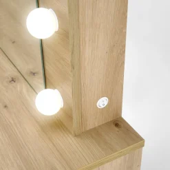 Garnero Arredamenti Toeletta Trucco-Toeletta da trucco con specchio 94x140cm con LED Bloom Rovere