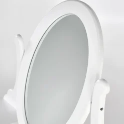 Garnero Arredamenti Toeletta Trucco-Toeletta da trucco 80x130h cm con specchio e sgabello bianco Lyra