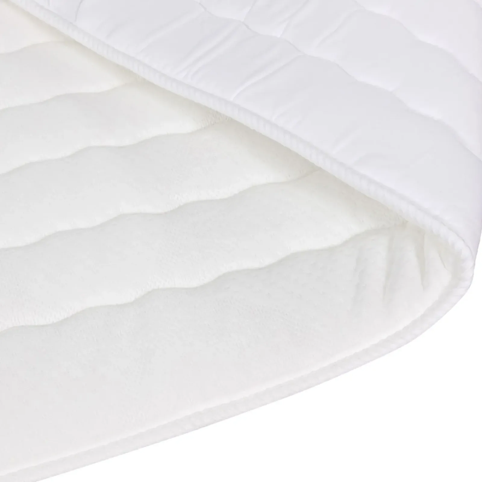 Garnero Arredamenti Topper|Topper-Topper matrimoniale oversize 180x200cm trapuntato imbottito con elastici bianco Corsica