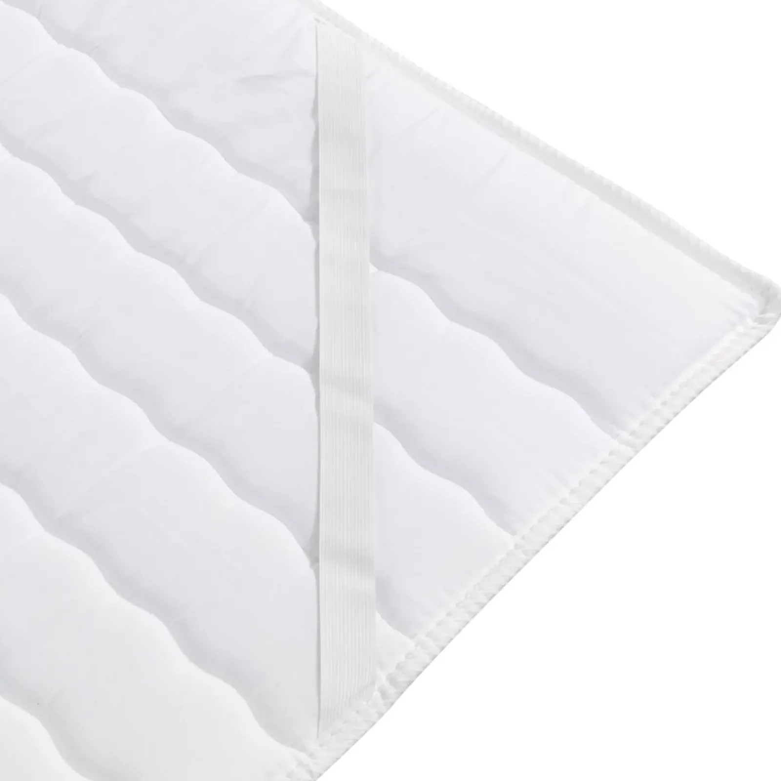 Garnero Arredamenti Topper|Topper-Topper matrimoniale 160x200cm trapuntato imbottito con elastici bianco Corsica