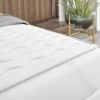 Garnero Arredamenti Topper|Topper-Topper singolo 90x200cm trapuntato imbottito con elastici bianco Corsica