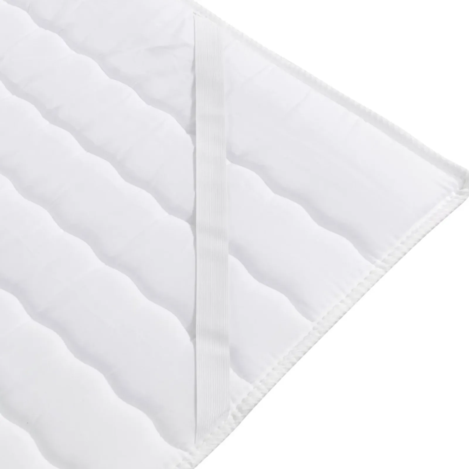 Garnero Arredamenti Topper|Topper-Topper singolo 90x200cm trapuntato imbottito con elastici bianco Corsica