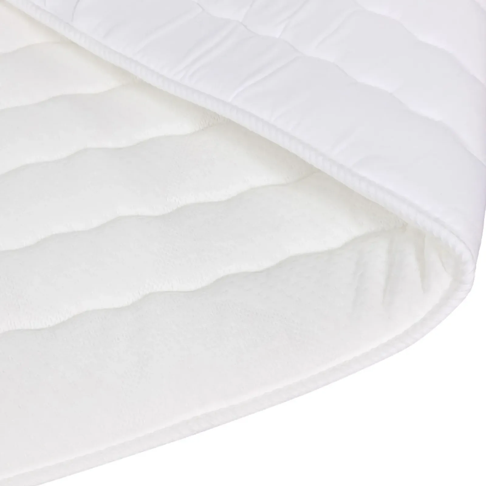 Garnero Arredamenti Topper|Topper-Topper singolo 90x200cm trapuntato imbottito con elastici bianco Corsica